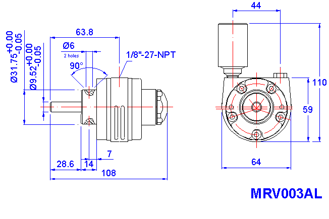 Motore ad aria Ingersoll Rand MRV003AL