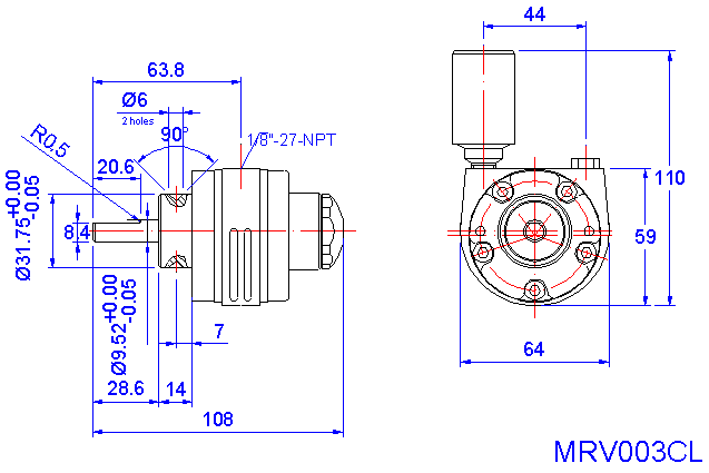 Motore ad aria Ingersoll Rand MRV003CL