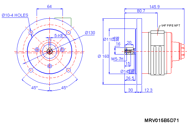 Motore ad aria Ingersoll Rand MRV015B5D71