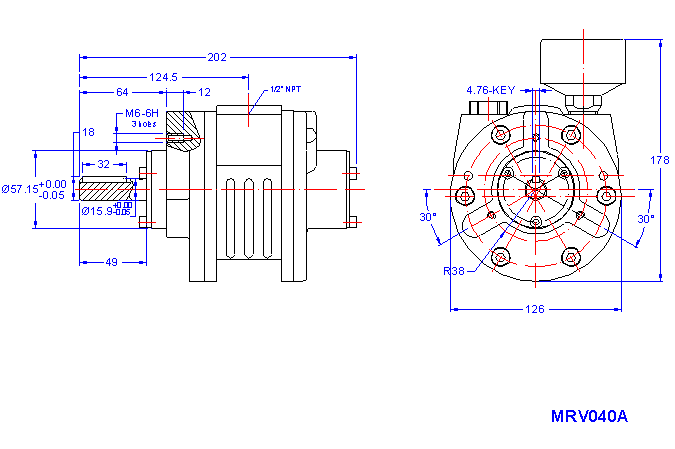 Motore ad aria Ingersoll Rand MRV040A