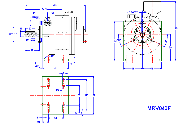 Motore ad aria Ingersoll Rand MRV040F