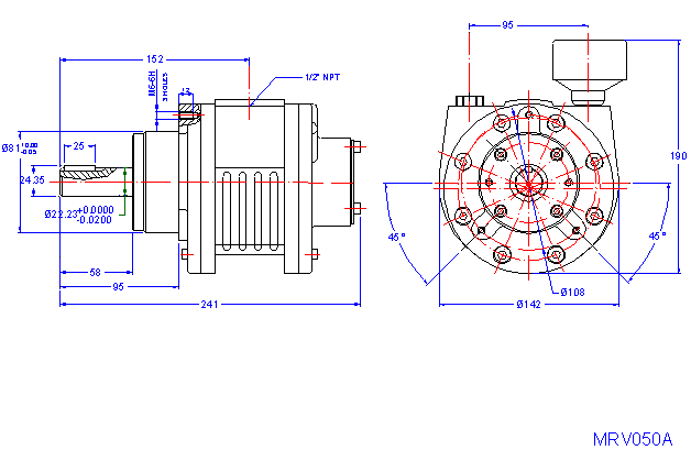 Motore ad aria Ingersoll Rand MRV050A