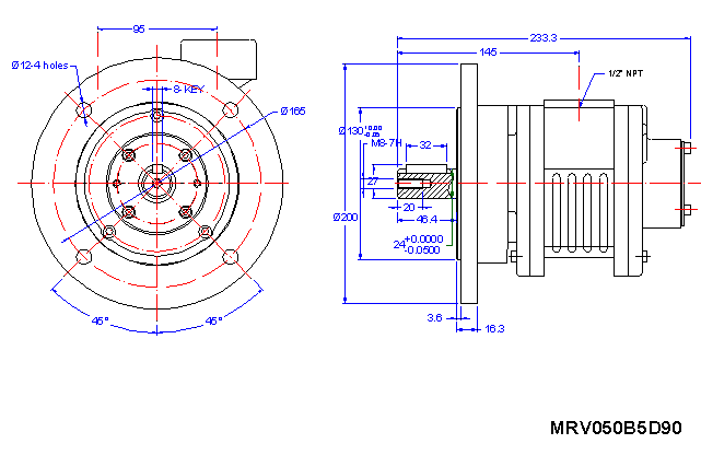 Motore ad aria Ingersoll Rand MRV050B5D90