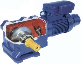Motoriduttore a coppia conica serie BK Bauer